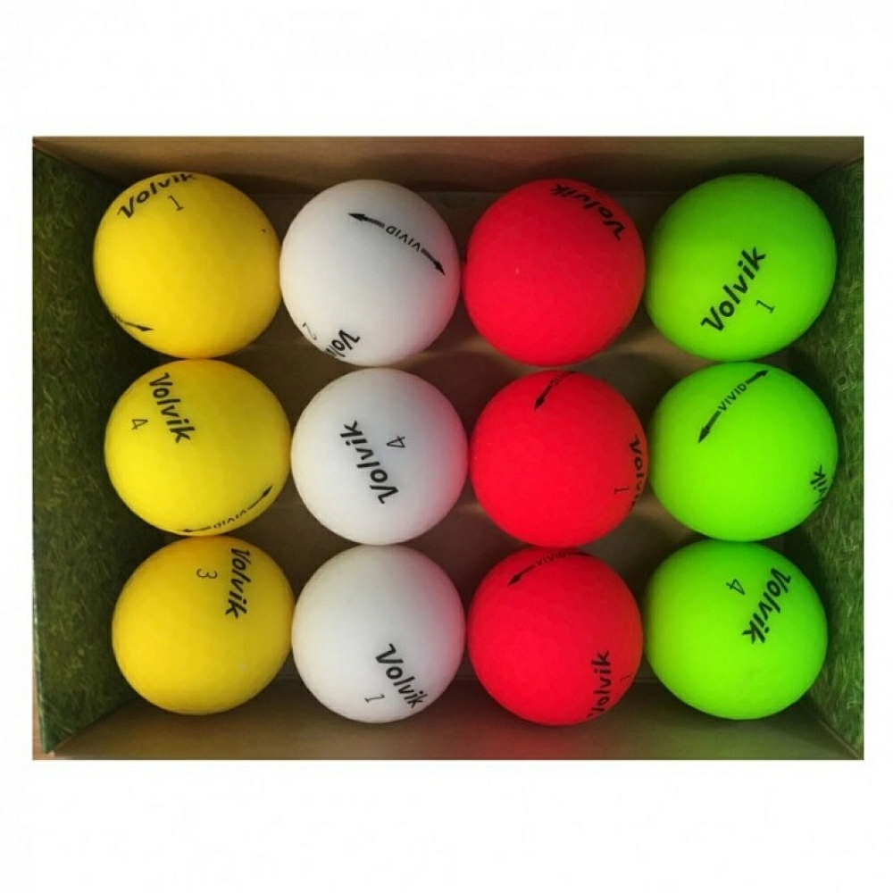 Pelotas de golf Volvik Vivid (caja de 12 bolas de golf)