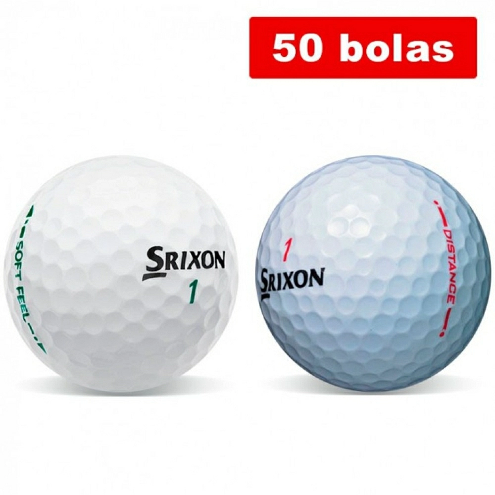 Srixon Soft Feel + Srixon Distance (50 bolas de golf recuperadas)